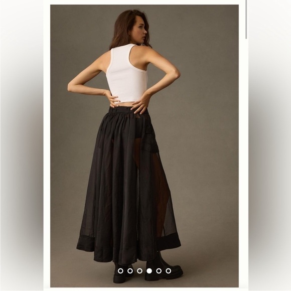 Anthropologie Sheer Parachute Skirt - 6 - Picture 5 of 9